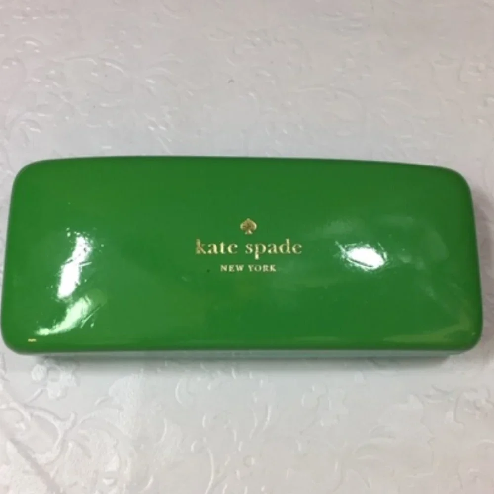 Kate Spade New York Eyeglasses Hard Clamshell Case - Green Preowned